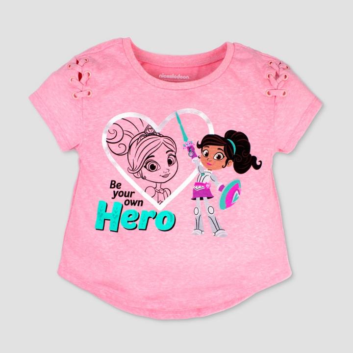 Toddler Girls' Nickelodeon Nella The Princess Knight Short Sleeve T-shirt - Pink