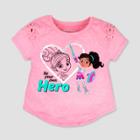 Toddler Girls' Nickelodeon Nella The Princess Knight Short Sleeve T-shirt - Pink