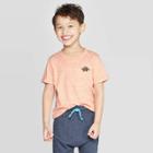 Toddler Boys' Elevated Texture T-shirt - Cat & Jack Orange