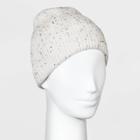 Women's Striped Essential Beanie - Universal Thread Cream One Size, Ivory