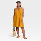 Women's Plus Size Razor Back Knit Tank Dress - Universal Thread Yellow