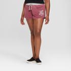 Women's Harry Potter Plus Size Hogwarts Pull-on Shorts (juniors') Burgundy