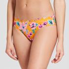 Women's Sun Coast Cheeky Scallop Bikini Bottom - Shade & Shore Marigold Floral