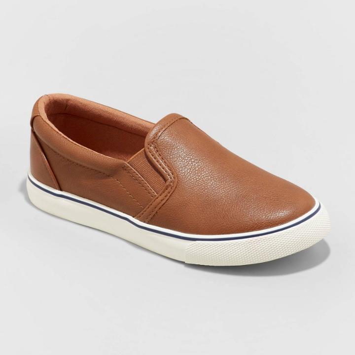 Boys' Enzo Slip-on Apparel Sneakers - Cat & Jack Brown