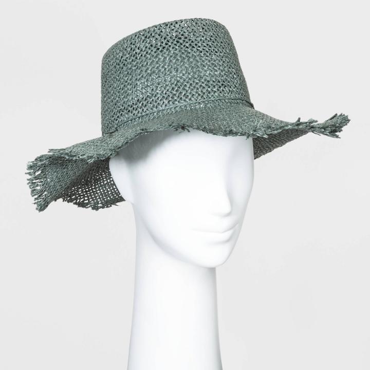 Women's Straw Boater Hats - Universal Thread Green One Size, Women's