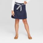French Toast Girls' Woven Belted 2 Pleated Uniform Scooter - Navy (blue)