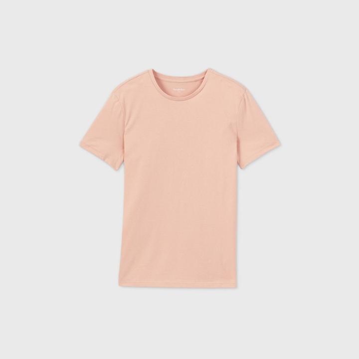 Men's Standard Fit Crew Neck T-shirt - Goodfellow & Co Pink