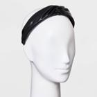 Knotted Faux Leather Headband - A New Day Black