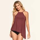 Target Women's Slimming Control High Neck Asymmetrical Tankini Top - Dreamsuit By Miracle Brands