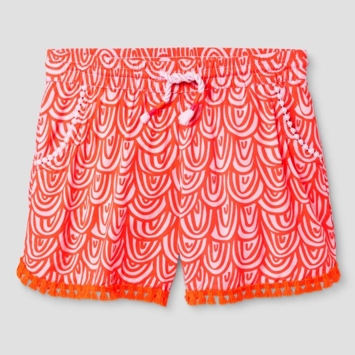 Girls' Printed Fashion Shorts - Cat & Jack Orange