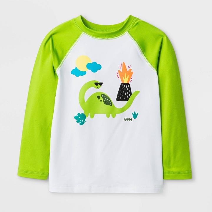 Toddler Boys' Dinosaur Rash Guard - Cat & Jack Green