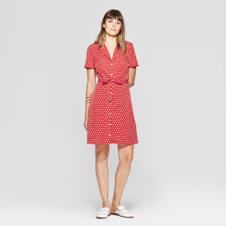 Women's Polka Dot Dress - A New Day + Vital Voices - Red