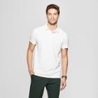 Men's Standard Fit Short Sleeve Loring Polo T-shirts - Goodfellow & Co True White Opaque