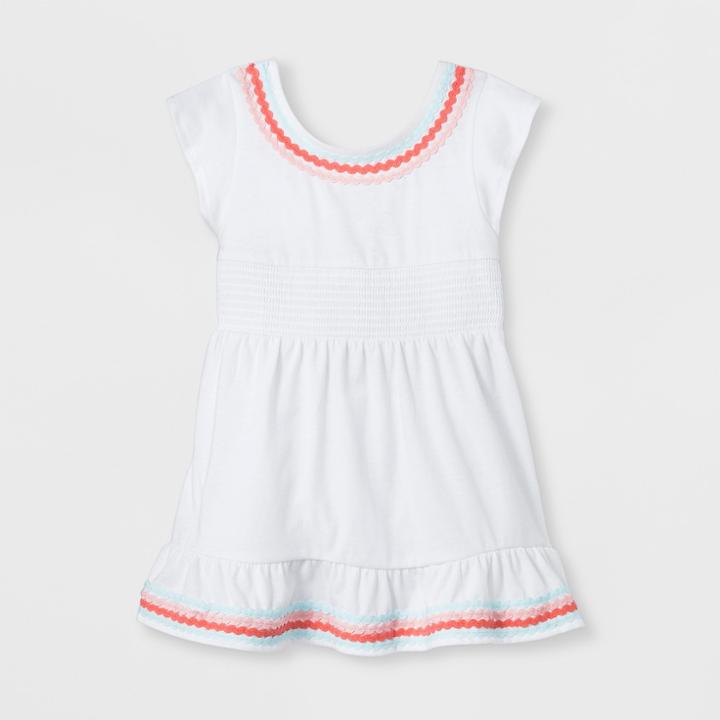 Toddler Girls' Smocked Cover-up Dress - Cat & Jack White