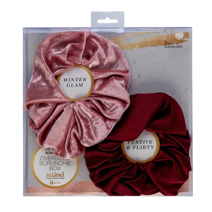 Scunci Jumbo Scrunchie Box - Pink Blush/berry