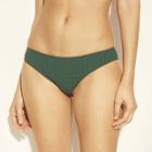 Women's Suncoast Cheeky Textured Bikini Bottom - Shade & Shore Emerald Green