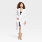 Women's 100% Cotton Long Robe - Stars Above White