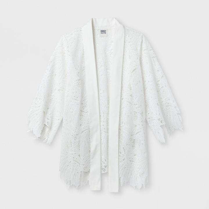 Women's Plus Size Lace Kimono - Genuine Kids From Oshkosh Cream