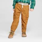 Toddler Boys' Rib Waist Cargo Jogger - Cat & Jack Brown
