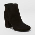 Women's Belinda Microsuede Heeled Fashion Bootie - A New Day Black