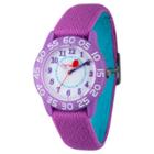 Target Girls' Red Balloon Purple Plastic Time Teacher Watch - Purple
