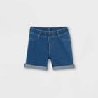 Toddler Girls' Pull-on Shorts - Cat & Jack Medium Wash 12m,