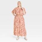 Women's Plus Size Flutter Sleeve A-line Dress - Knox Rose Ivory