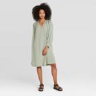 Women's Balloon Long Sleeve Dress - Prologue Green