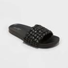 Women's Renae Wide Width Slide Sandals - Universal Thread Black