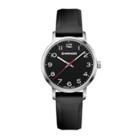 Women's Wenger Avenue - Swiss Made - Black Dial Silicone Strap Watch - Black