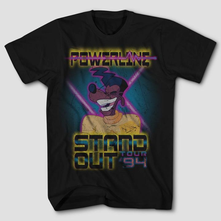 Disney Men's Diney Mickey Powerline Concert Graphic T-shirt - Black