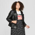 Women's Plus Size Moto Jacket - A New Day + Vital Voices - Black X