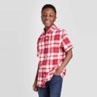 Petiteboys' Americana Short Sleeve Button-down Shirt - Cat & Jack Red/white