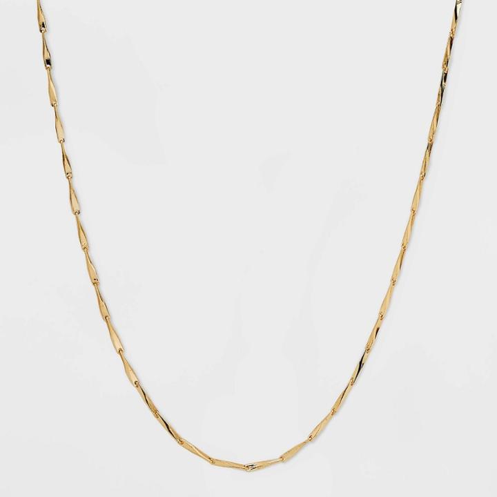 Twisted Bar Chain Necklace - A New Day Gold