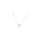 Zirconmania Women's Zirconite Necklace With Spike Pave Cubic Zirconia In Sterling Silver - Rhodium