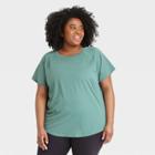 Women's Plus Size Essential Crewneck Short Sleeve T-shirt - All In Motion Jade