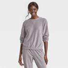 Women's Velour Sweatshirt - A New Day Gray
