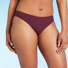 Women's Ribbed Cheeky Bikini Bottom - Shade & Shore Boysenberry S, Women's, Size: