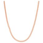 Tiara Rose Gold Over Silver 20 Round Snake Chain Necklace, Women's, Size: