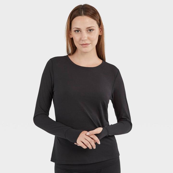Wander By Hottotties Women's Alexa Wool Blend Thermal Top - Black