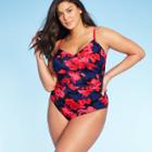 Women's Ring Back One Piece Swimsuit - Aqua Green M, Women's, Size: Medium,