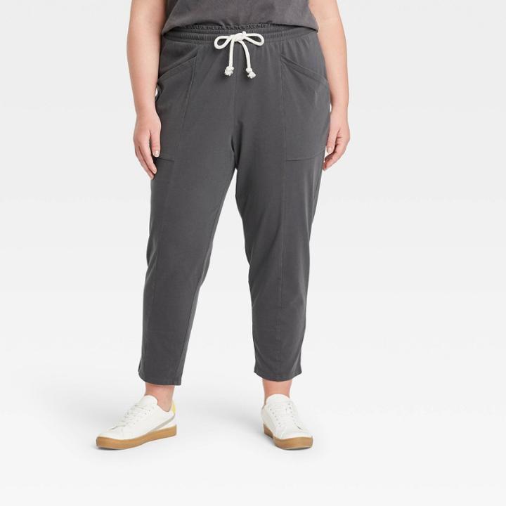 Women's Plus Size Mid-rise Jogger Pants - Universal Thread Charcoal Gray