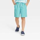 Boys' Pull-on 'at The Knee' Woven Shorts - Cat & Jack Turquoise Green