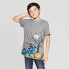 Boys' Short Sleeve Halloween T-shirt - Cat & Jack Gray