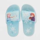 Girls' Disney Frozen 2 Flip Flop Sandals - Blue 7-8 - Disney Store, Girl's,