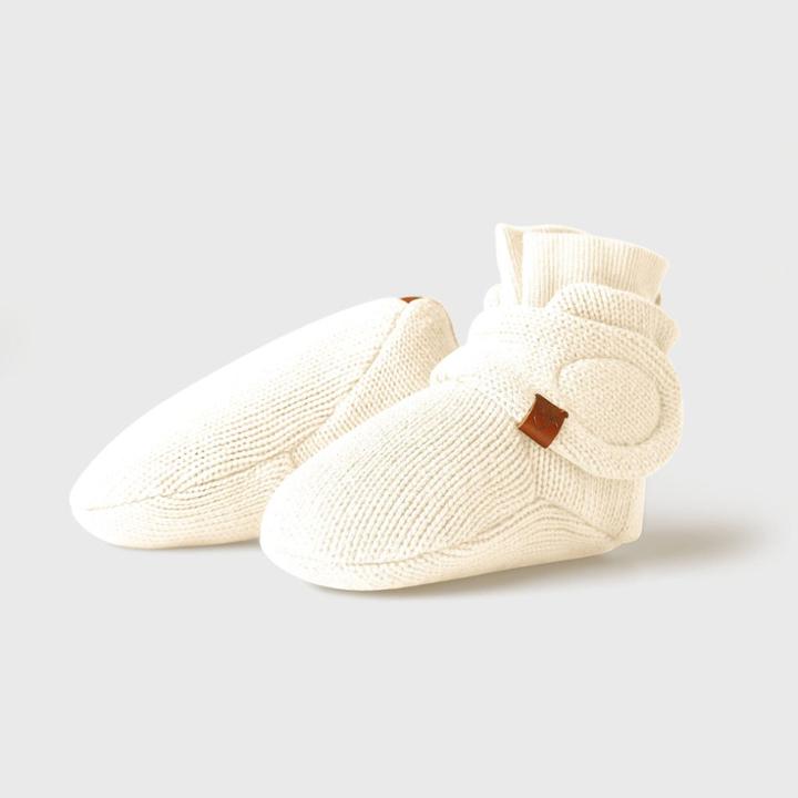 Goumikids Goumi Baby Organic Cotton Knit Boots - Off-white
