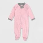 Honest Baby Girls' Organic Cotton Twinkle Star Sleep N' Play - Pink Newborn