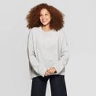 Women's Casual Fit Long Sleeve Crewneck Pullover Sweater - A New Day Gray