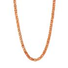 Men's Crucible Stainless Steel Flat Byzantine Necklace - Rose Gold