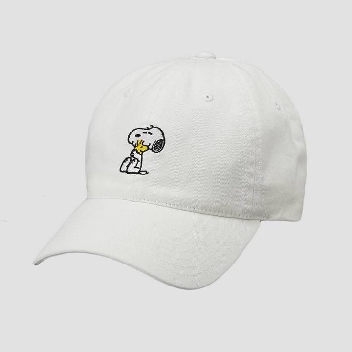 Peanuts Women's Snoopy Cotton Twill Baseball Hat, White